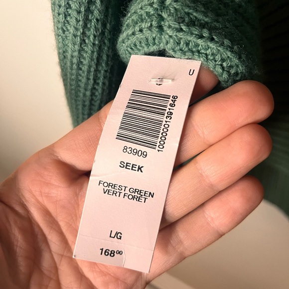 NEW with tags BABATON Aritzia Sleek Merino Wool Sweater in Forest Green Large - Picture 6 of 8
